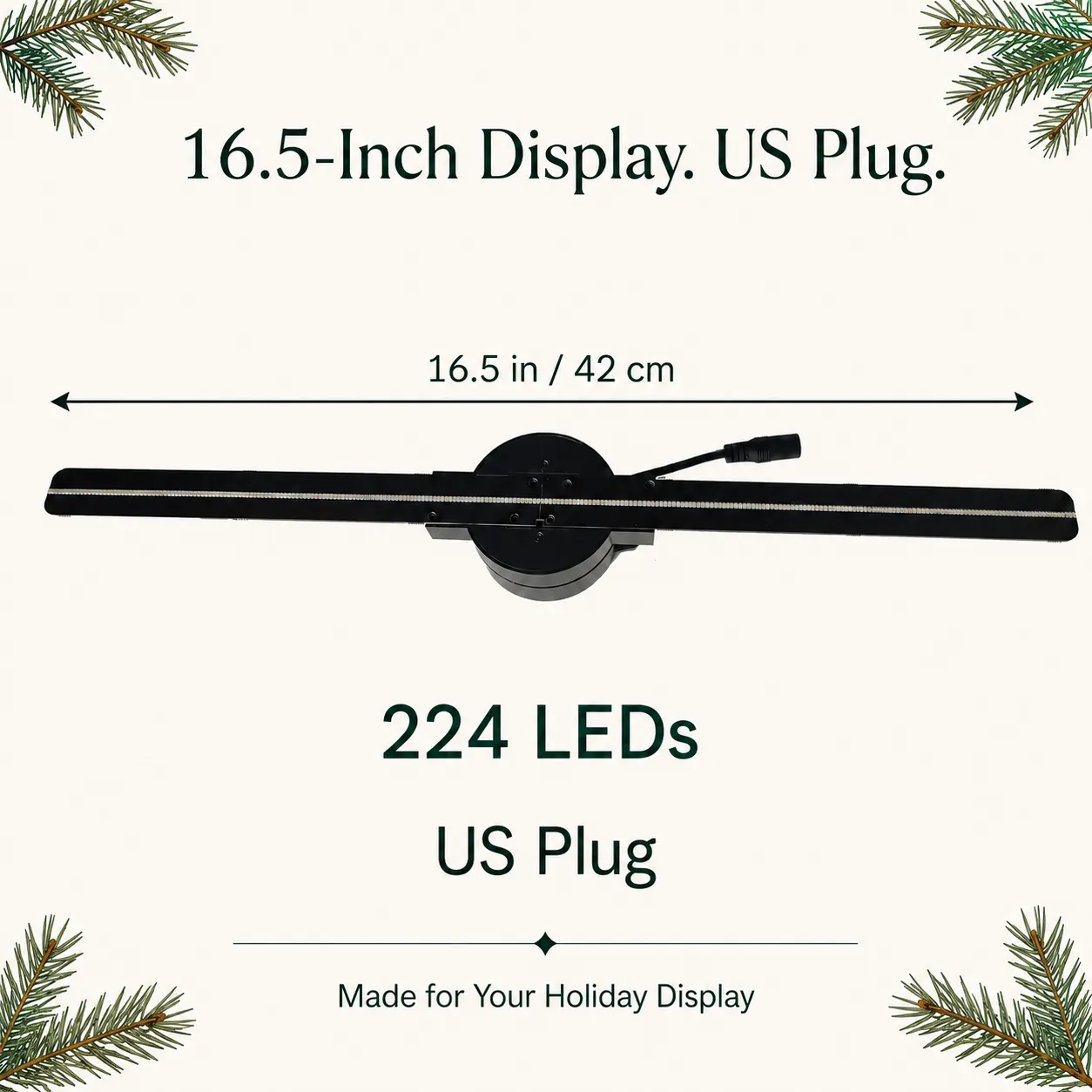 16.5-inch display dimensions and US plug