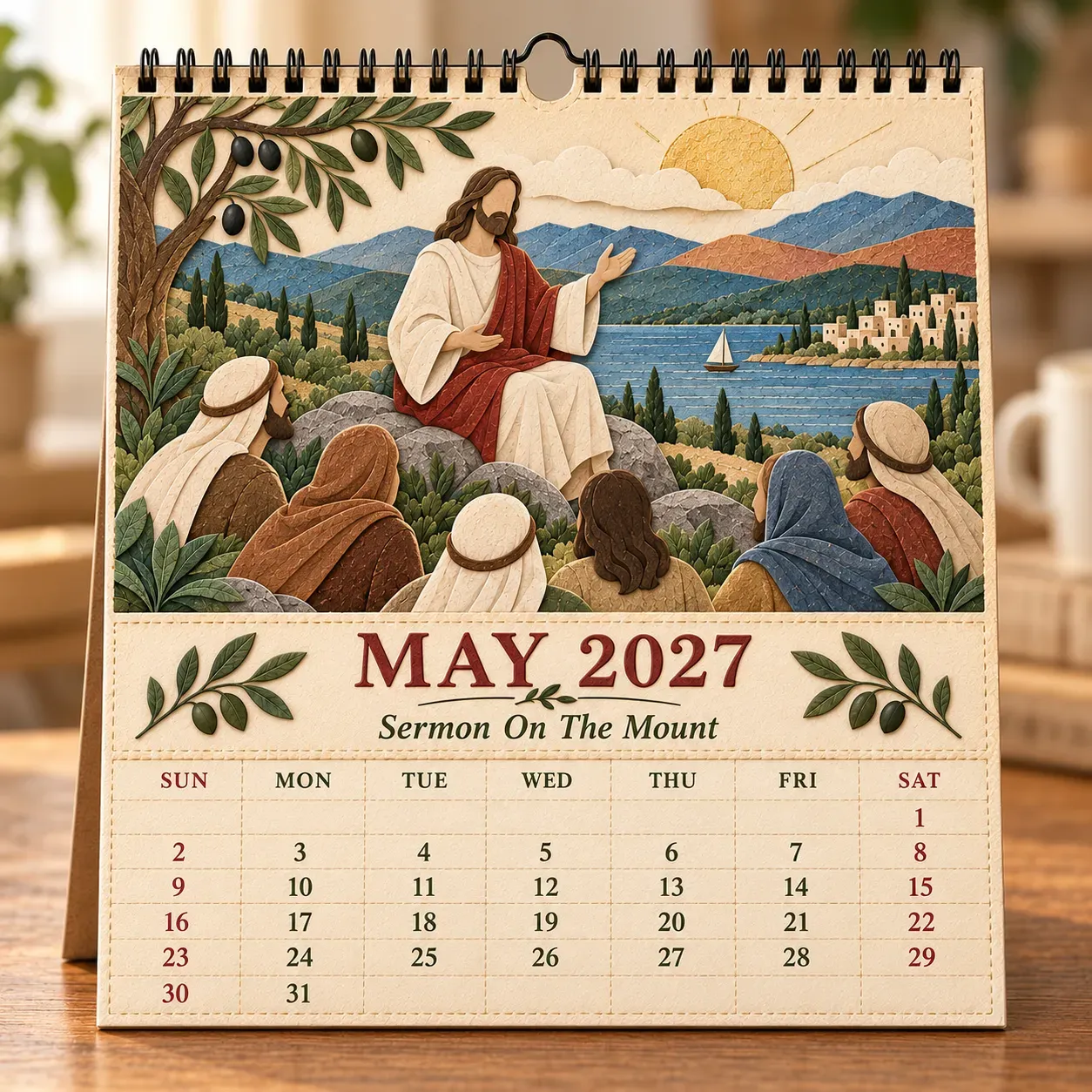 May 2027 Sermon On The Mount calendar page