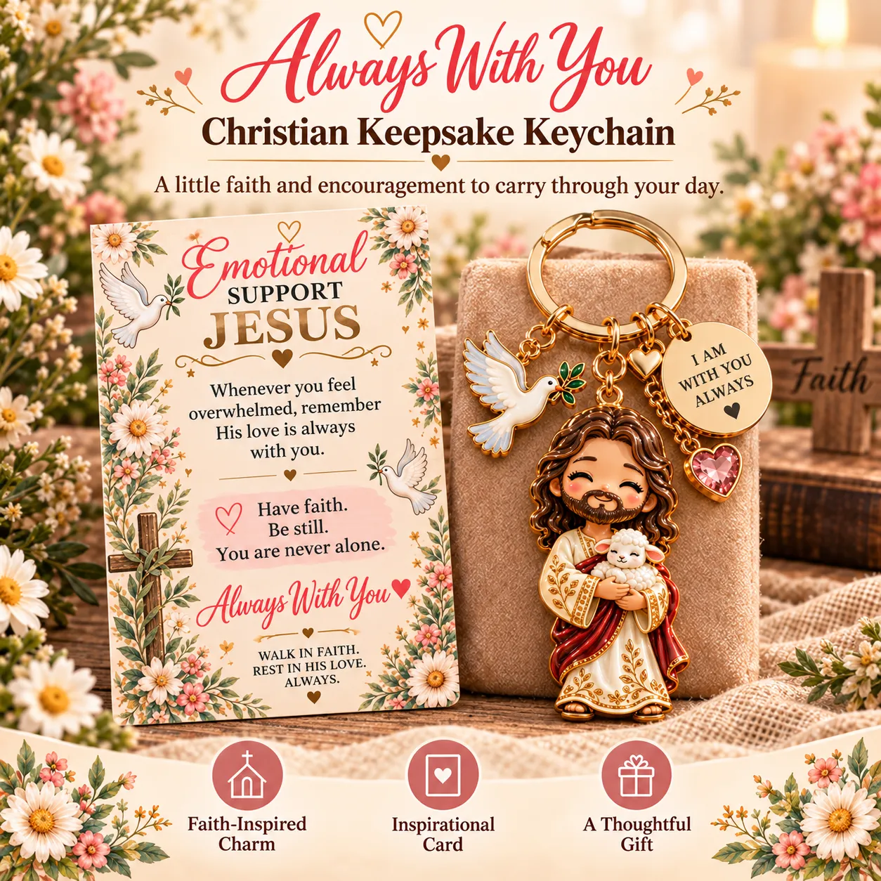 Always With You Christian keepsake keychain collection