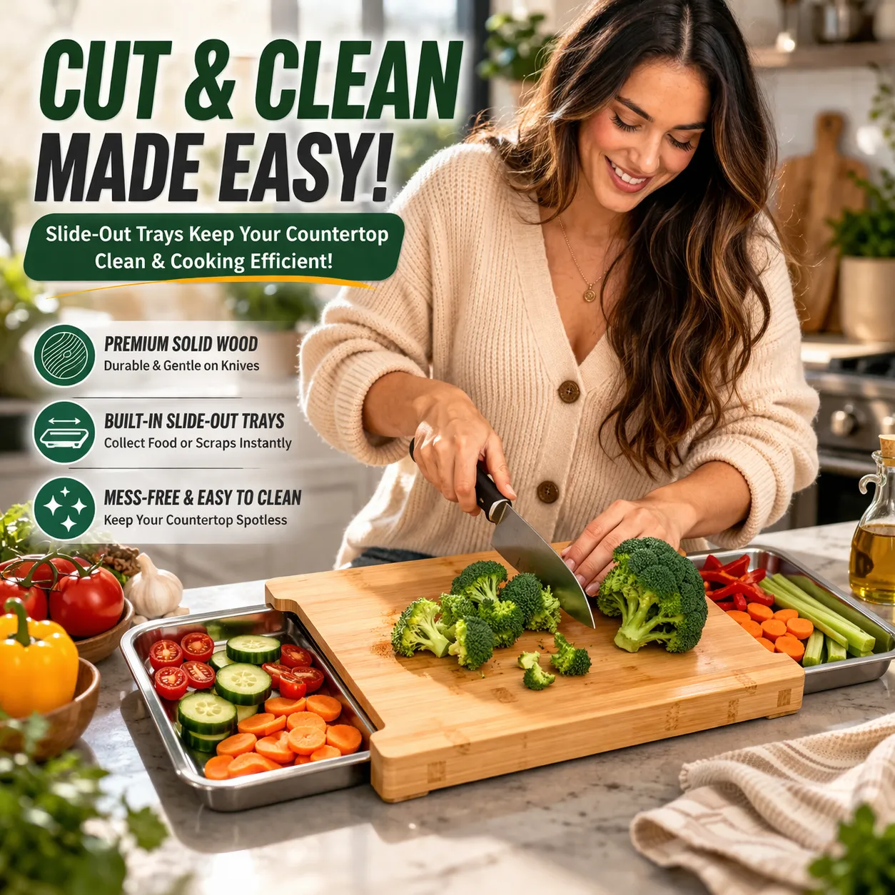 🥦Chop & Drop. No Mess.🔪