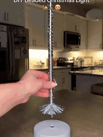 DIY beaded tree assembly and glowing finished display