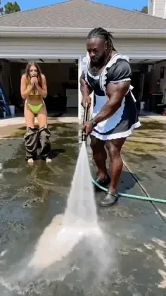 High pressure water wand cleaning demonstration