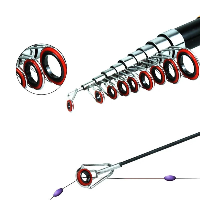 Spinning fishing reel included with portable fishing set