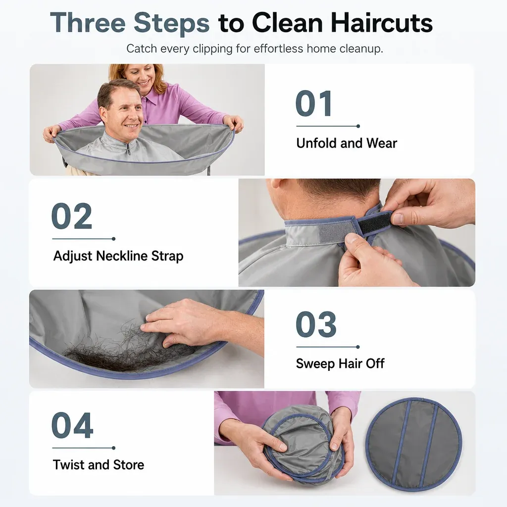 Non-static fabric for quick sweeping after trimming