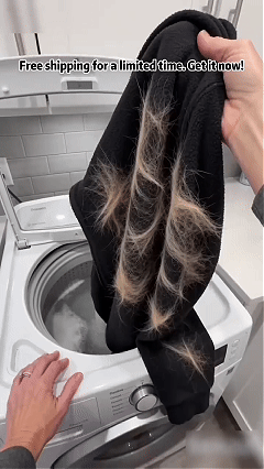 washing machine filter bag collecting floating lint and pet hair