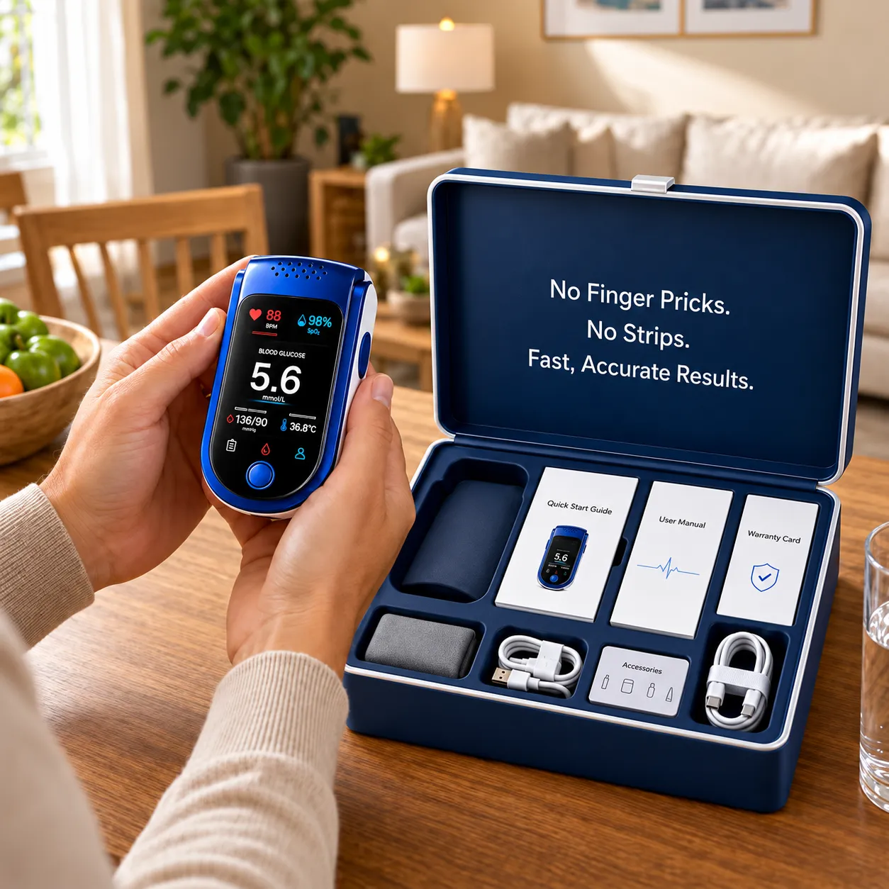 Portable compact wellness monitoring device