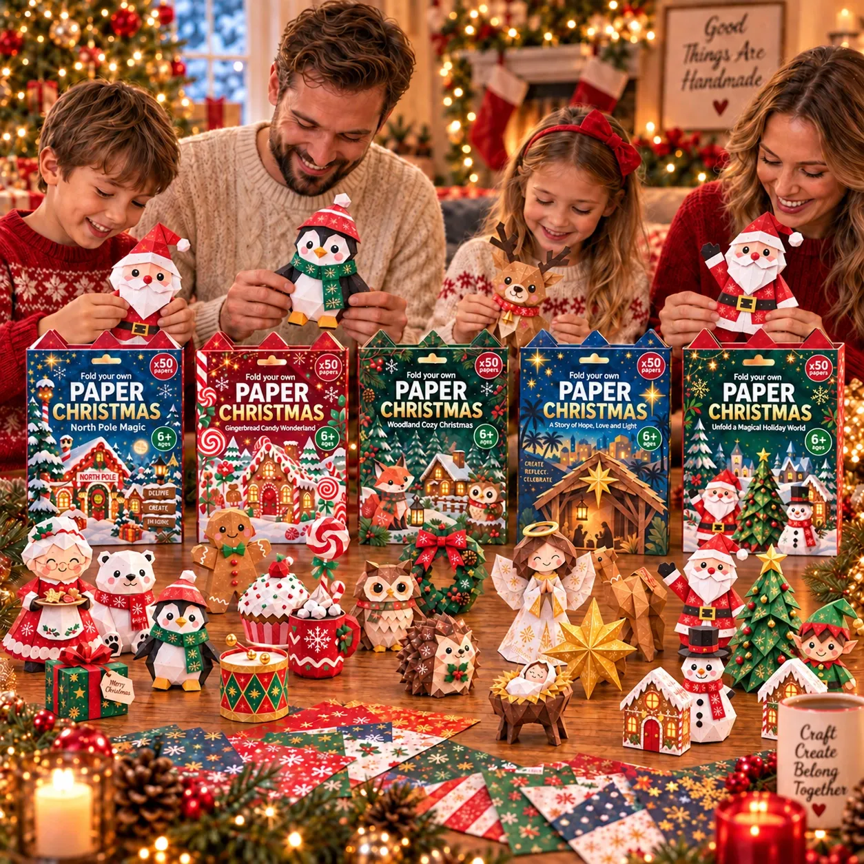 3D Christmas paper decoration for the home