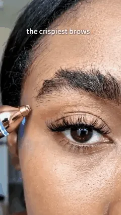 Eyebrow touch-up demonstration using precision trimmer