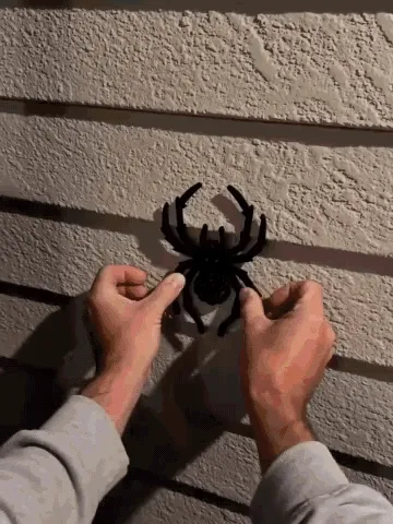 Halloween light-up wall sticker installation and finished display