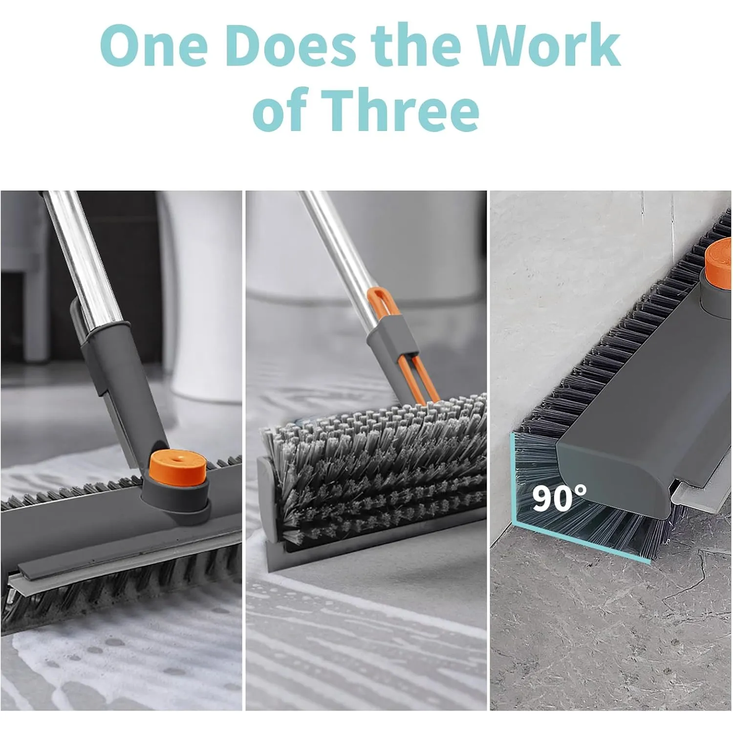 Three cleaning functions in one floor brush