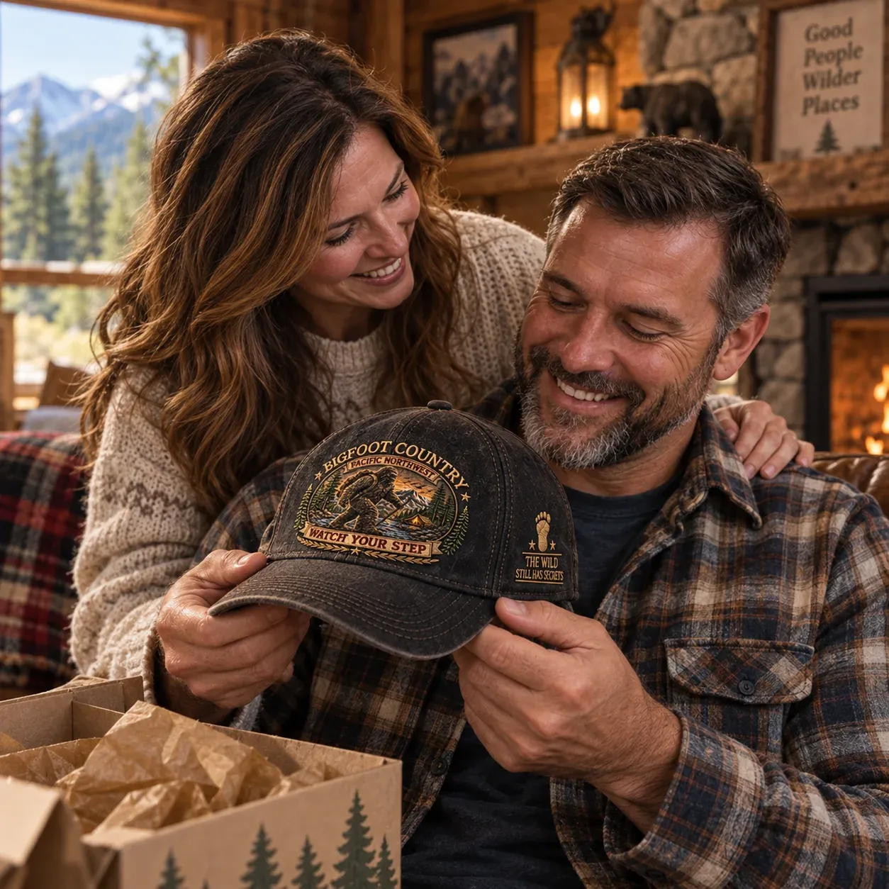 Bigfoot Country cap given as a cabin gift