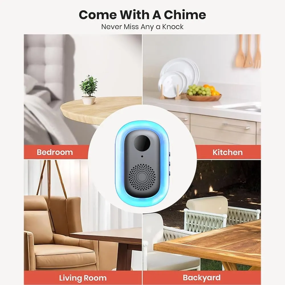 Wireless indoor chime heard across several rooms