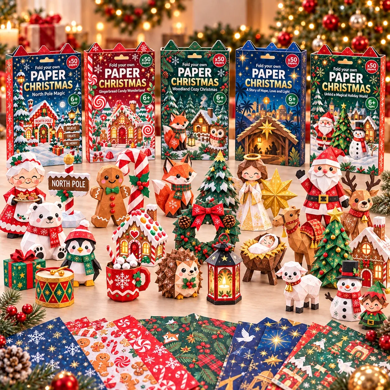 Layered DIY Christmas paper craft