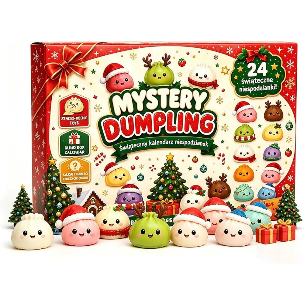 Christmas Mystery Dumpling advent calendar and holiday characters