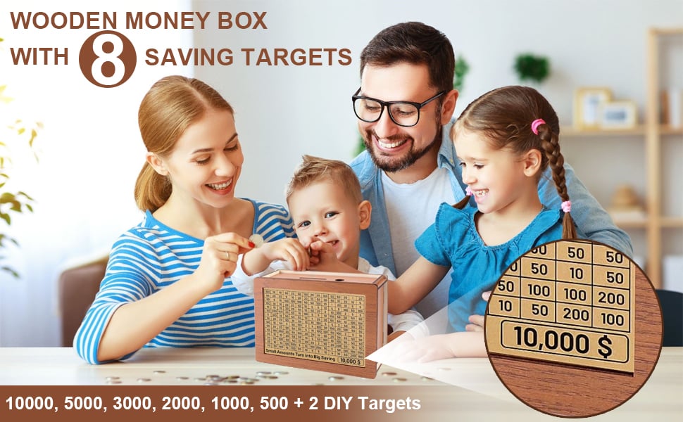 wooden money box