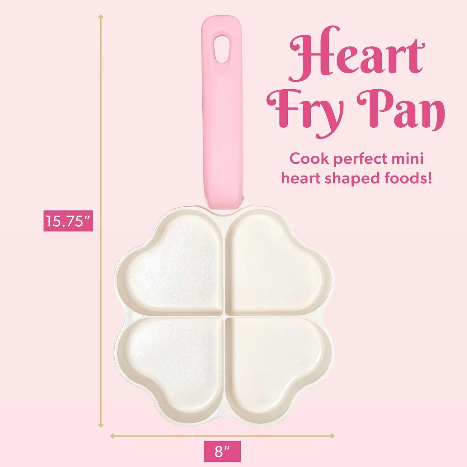 Four-heart frying pan dimensions