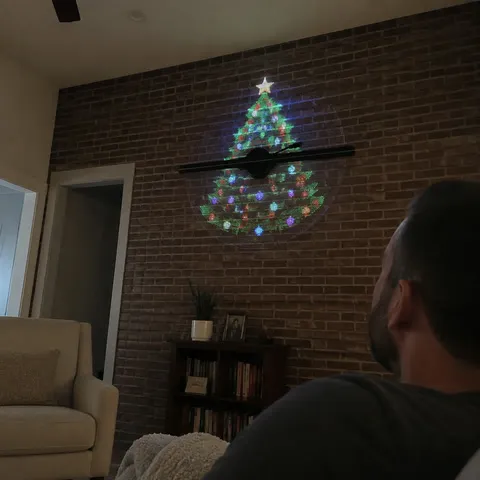 Holiday display in a den