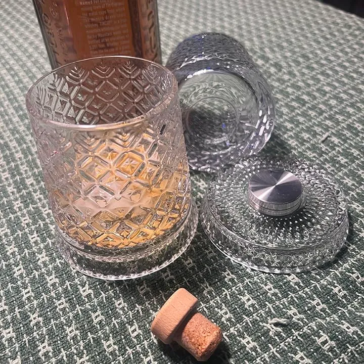Amazing, spinning whiskey glasses!