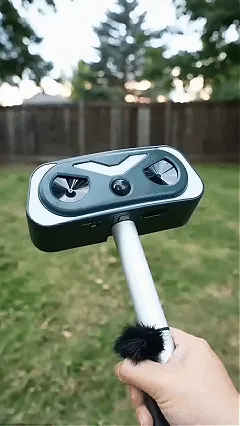 Solar ultrasonic animal repeller in action
