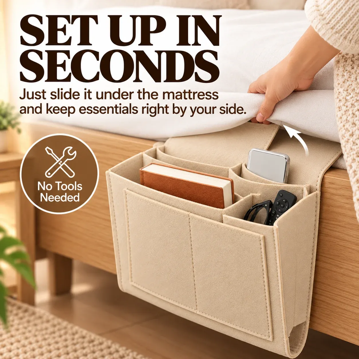 Bedside Organizer Installation
