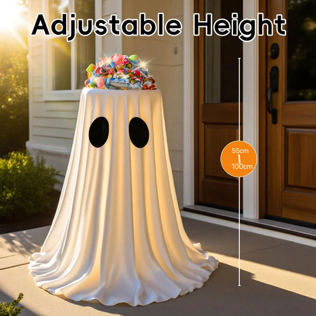 Ghost candy bowl adjustable height shown from 21.7 to 39.4 inches