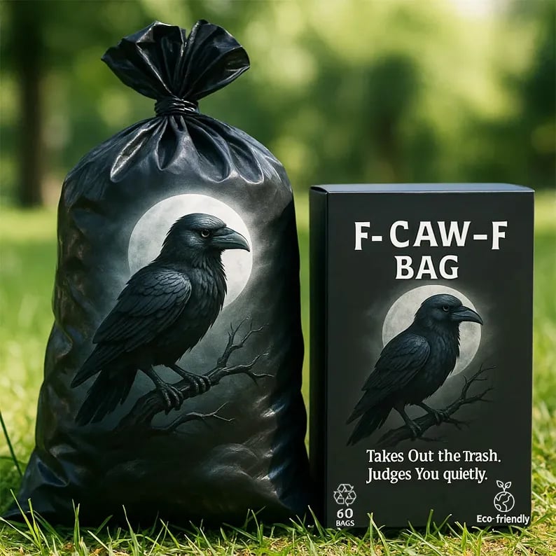 🐦‍⬛F-CAW-F Trash Bags