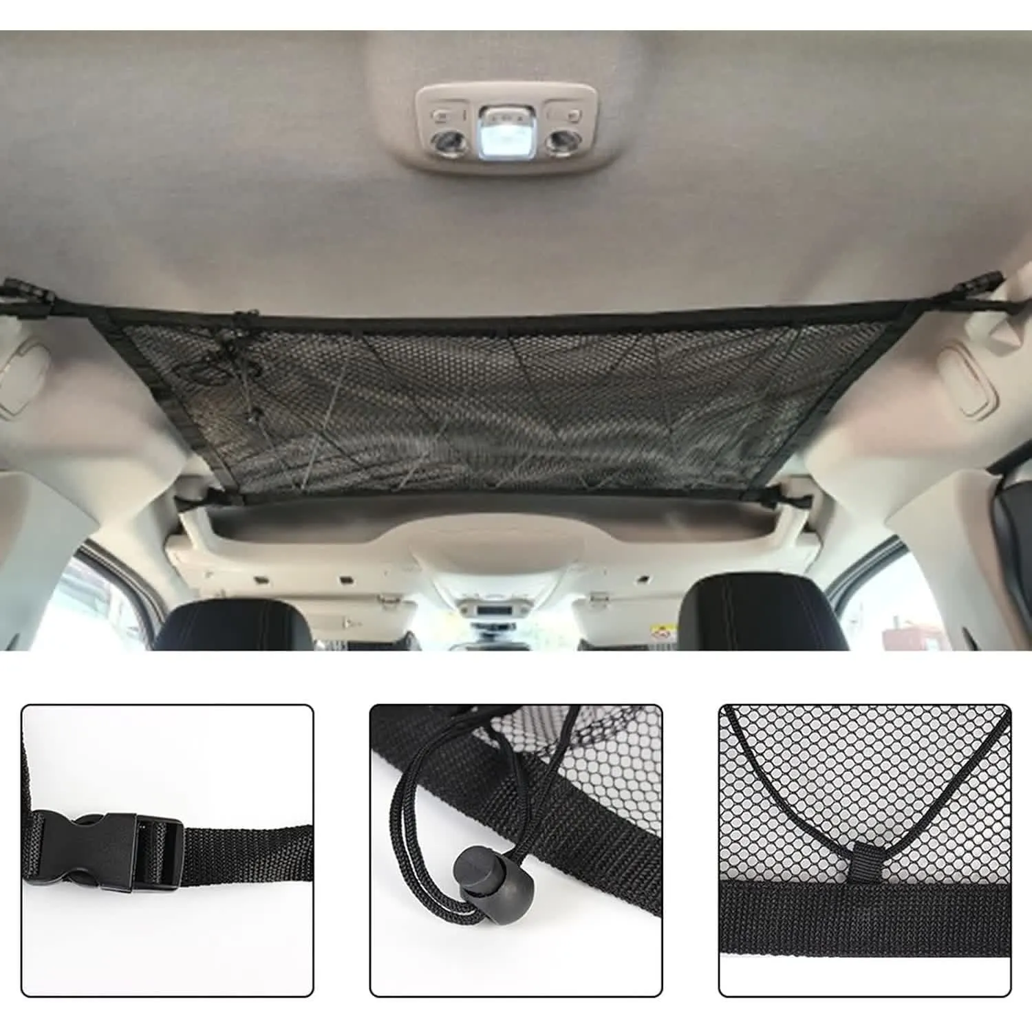 Adjustable buckle and anti-sag cord details