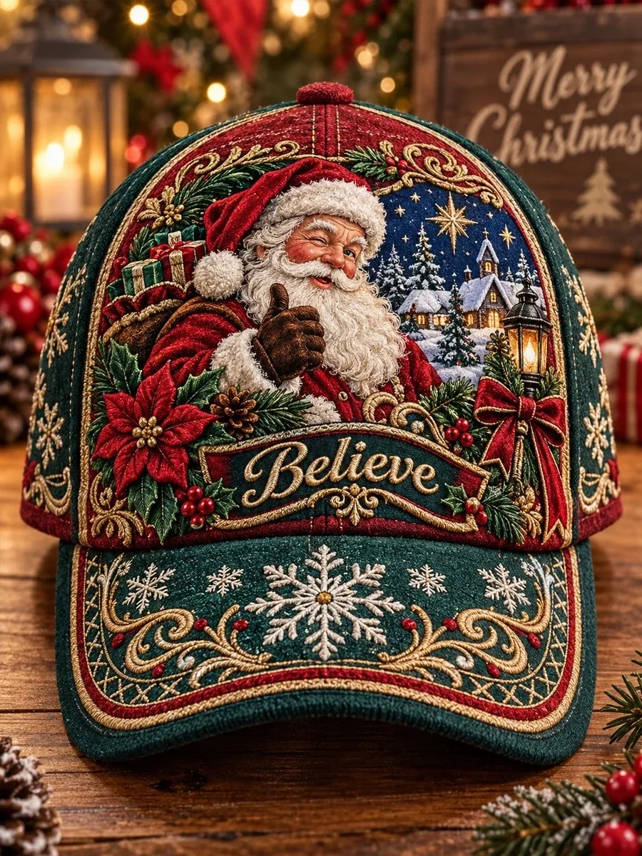 Santa Claus Christmas baseball cap design