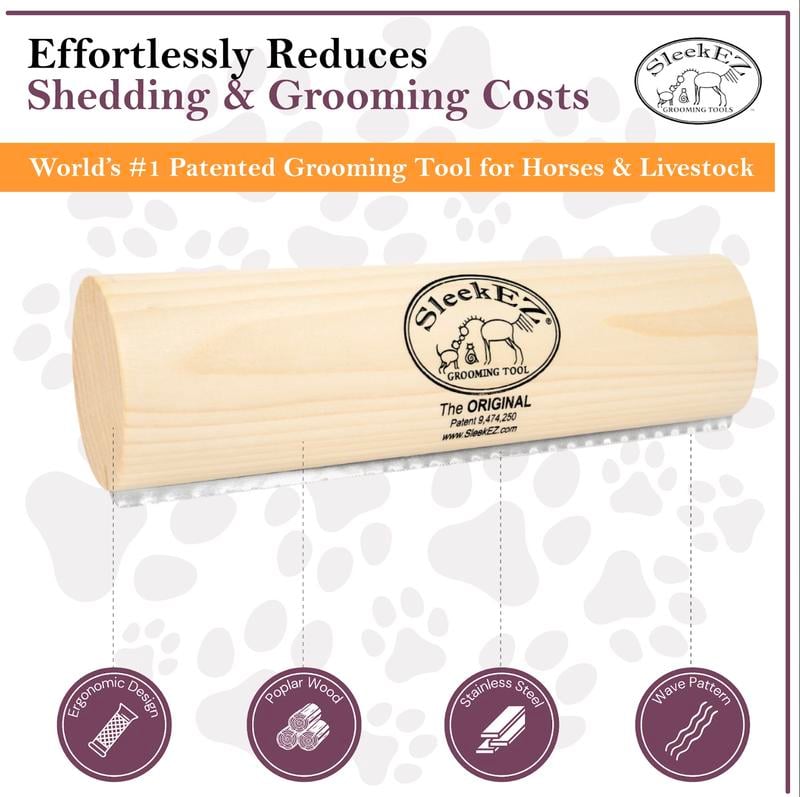 Product Introduction of SleekEZ Horse Brush for Shedding & Grooming, Deshedding Tool for Short & Long Haired Horses 13