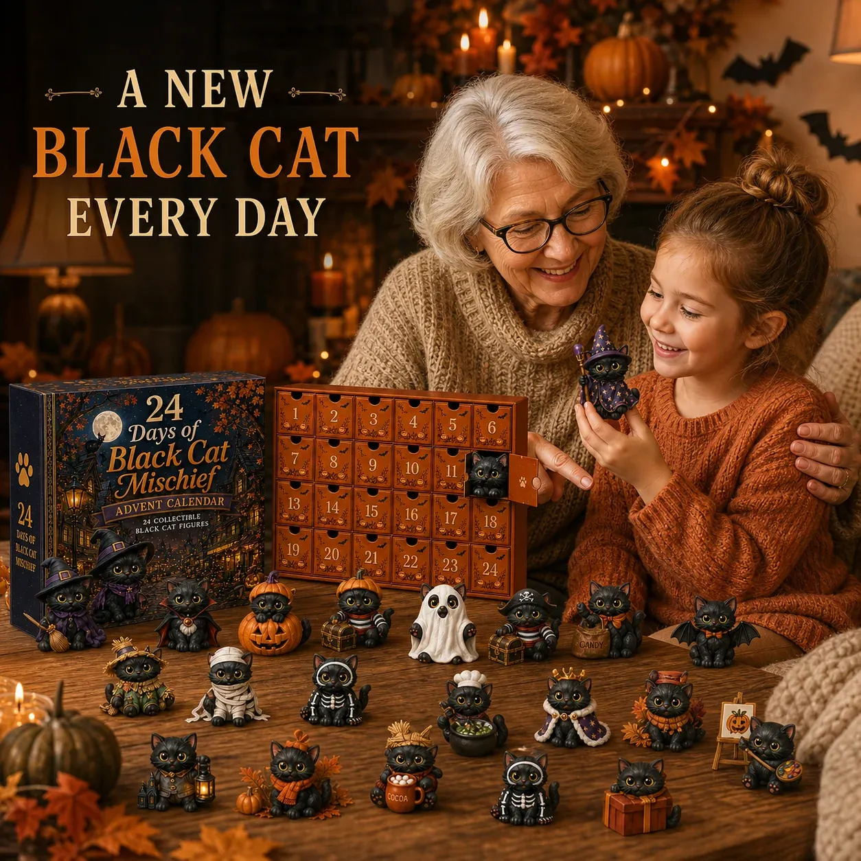 Halloween cat display
