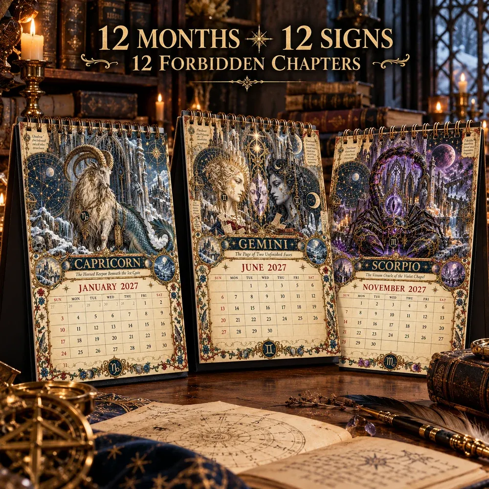 Three months from the 2027 Zodiac Grimoire Calendar