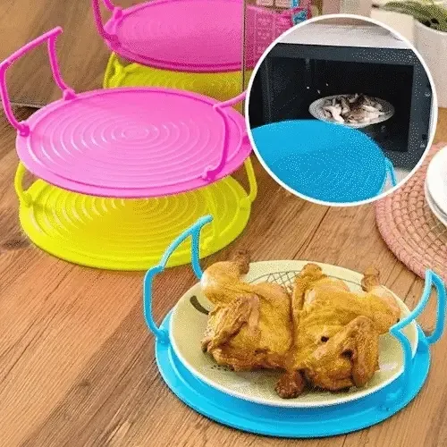 Pink green and blue microwave folding trays