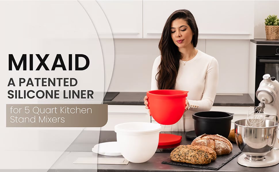 Silicone Liners for KitchenAid Tilt-Head 5 Qt Mixers – Mixer Attachments & Accessories – Replacement Mixer Bowls No Longer Needed