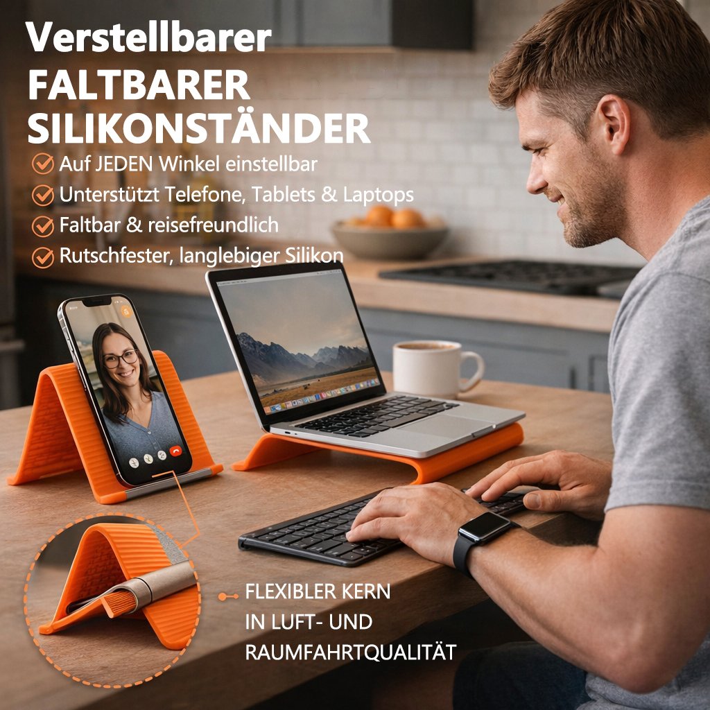 📱💻 Der BendMaster Pro | Universeller Flexi-Ständer für Smartphone, Tablet & Laptop