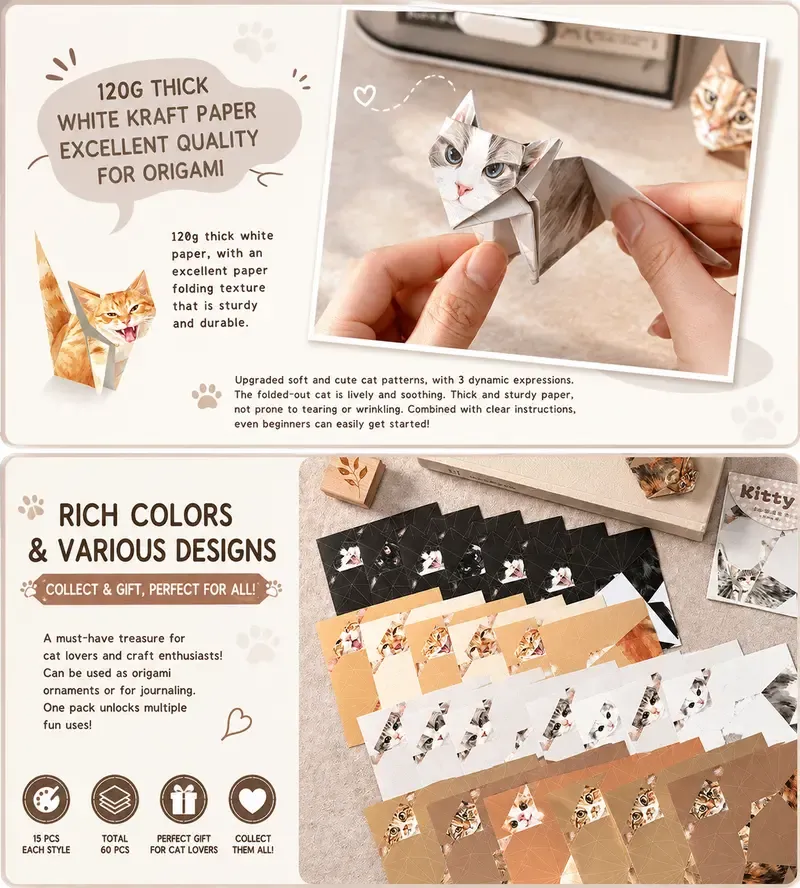 Kitty World 3D paper cat collection