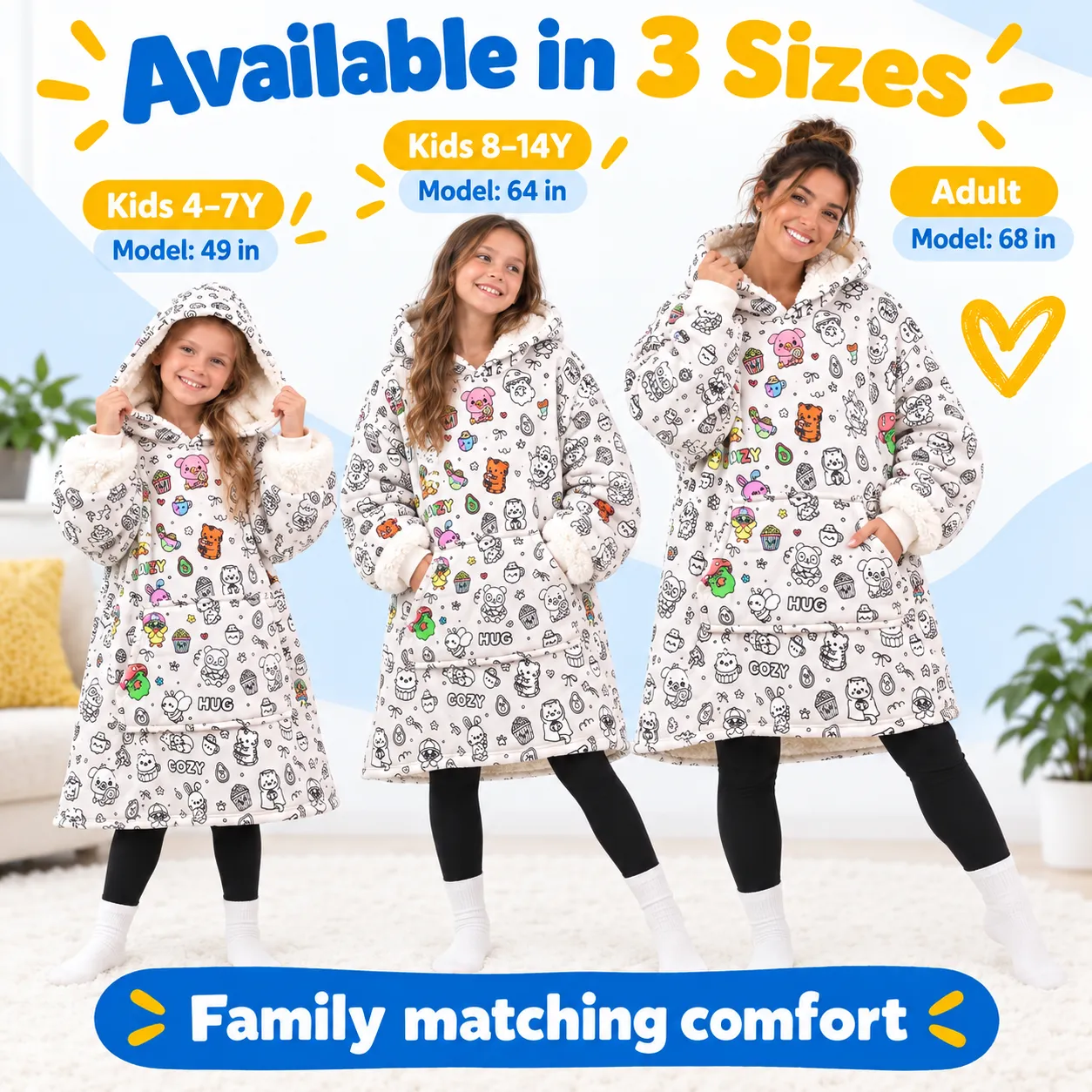 Doodle pajama size information