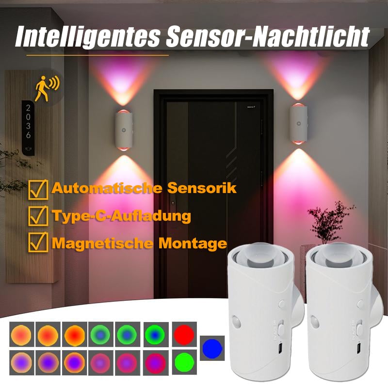 📢Letzter Tag: 49% Rabatt🔥Intelligentes RGB-Nachtlicht mit Bewegungssensor