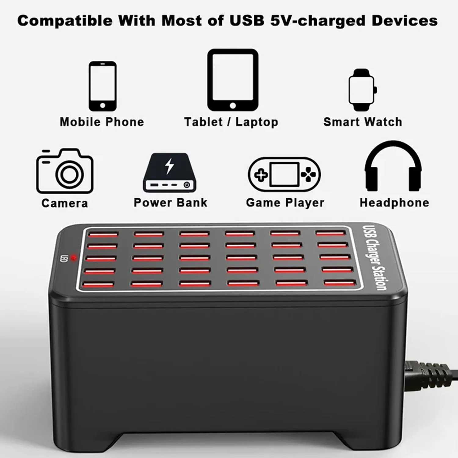 Examples of compatible 5V USB-powered devices