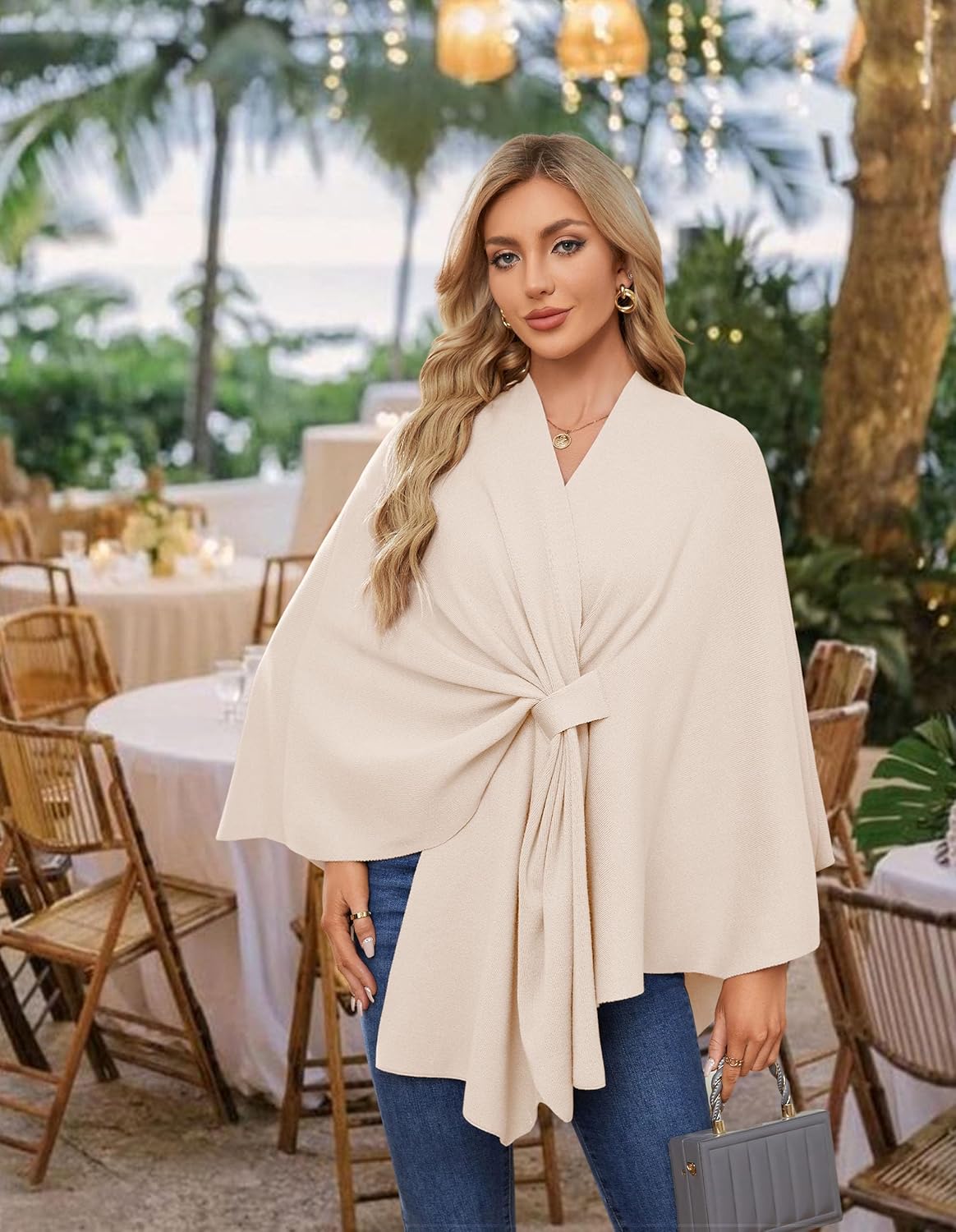🔥Eleganter einfarbiger Cape-Schal