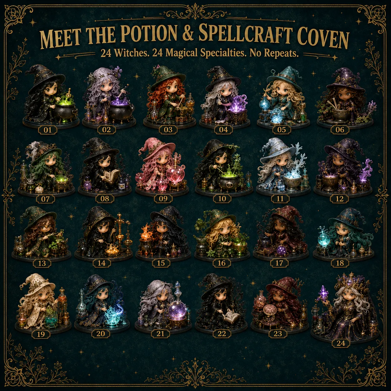 Forest Cottage Coven woodland witch characters