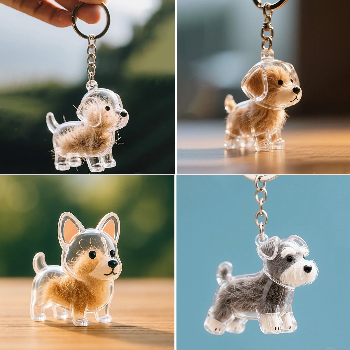🎁Letzter Tag 49% RABATT🐶Hundehaarsammler Schlüsselanhänger Charm Gedenk-Aufbewahrungsbox