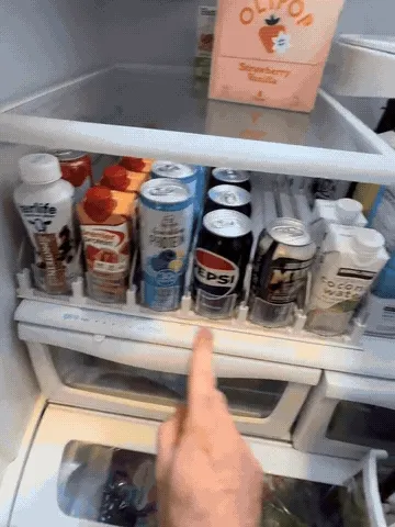 Quick refrigerator drink organization demo