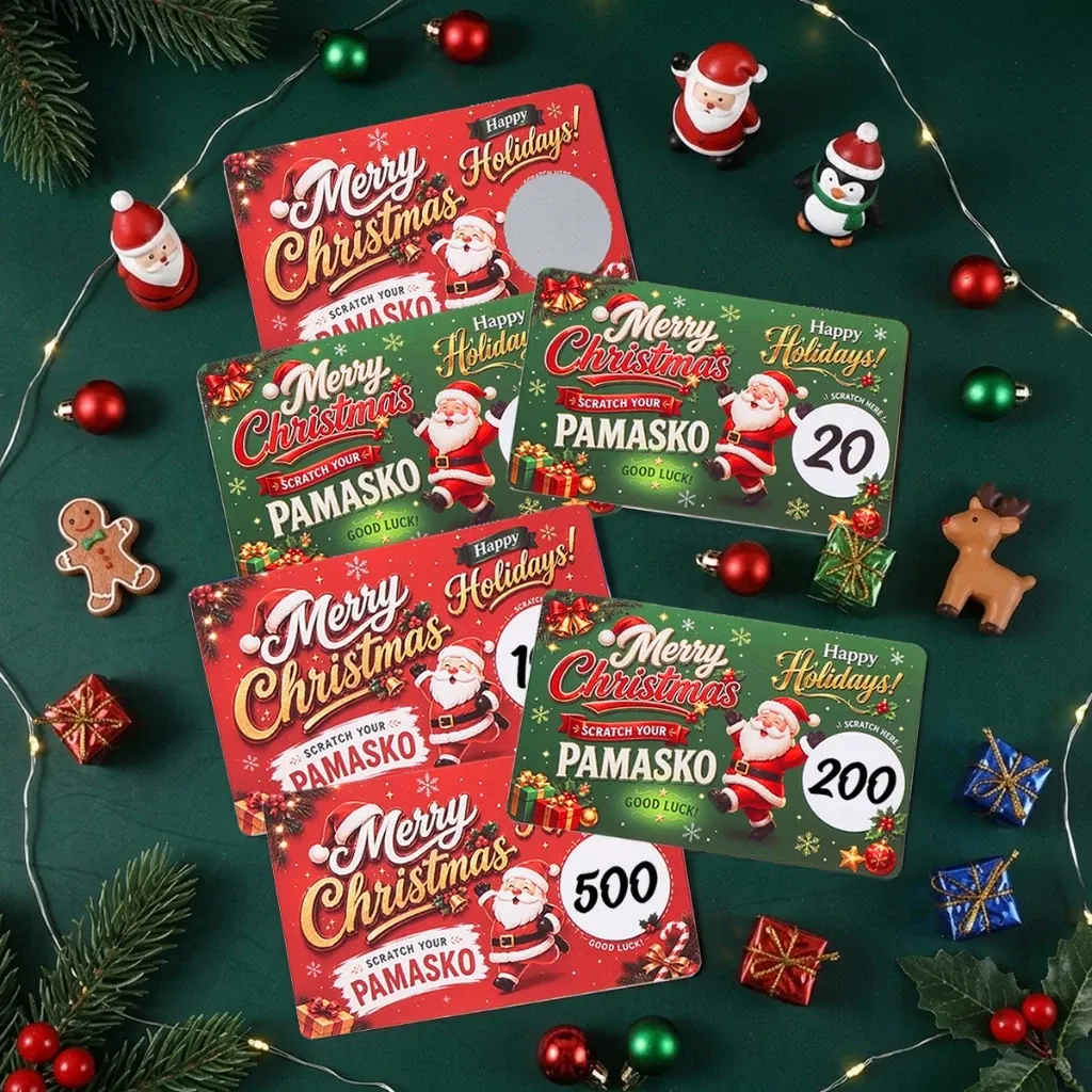 Different Christmas scratch card rewards