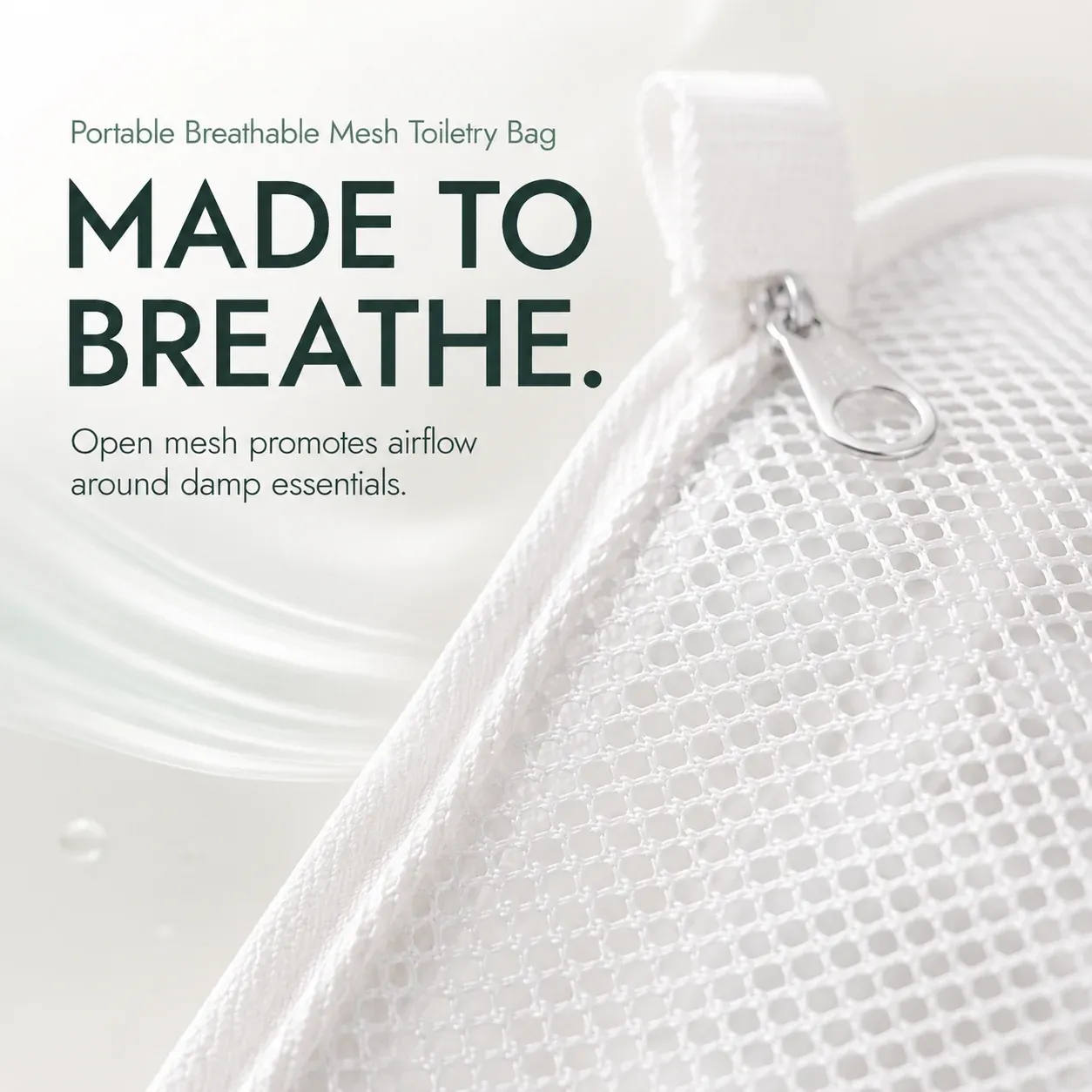 Close-up breathable mesh material