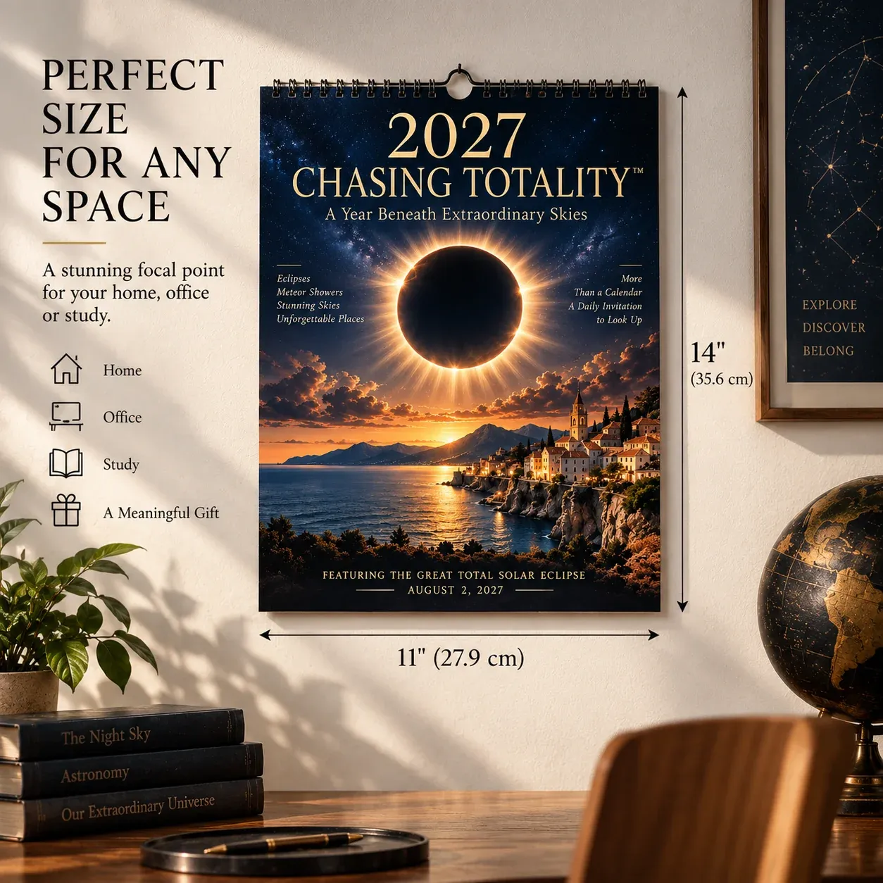 August 2027 total solar eclipse calendar page