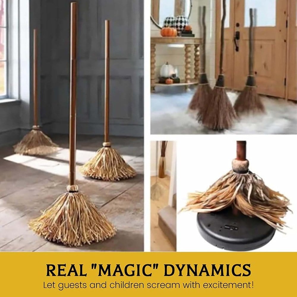 Animated broom mechanism and movement details
