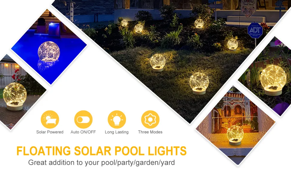 solar floating pool lights