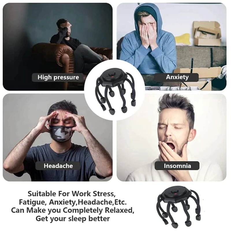 Massageador de cabeça de polvo