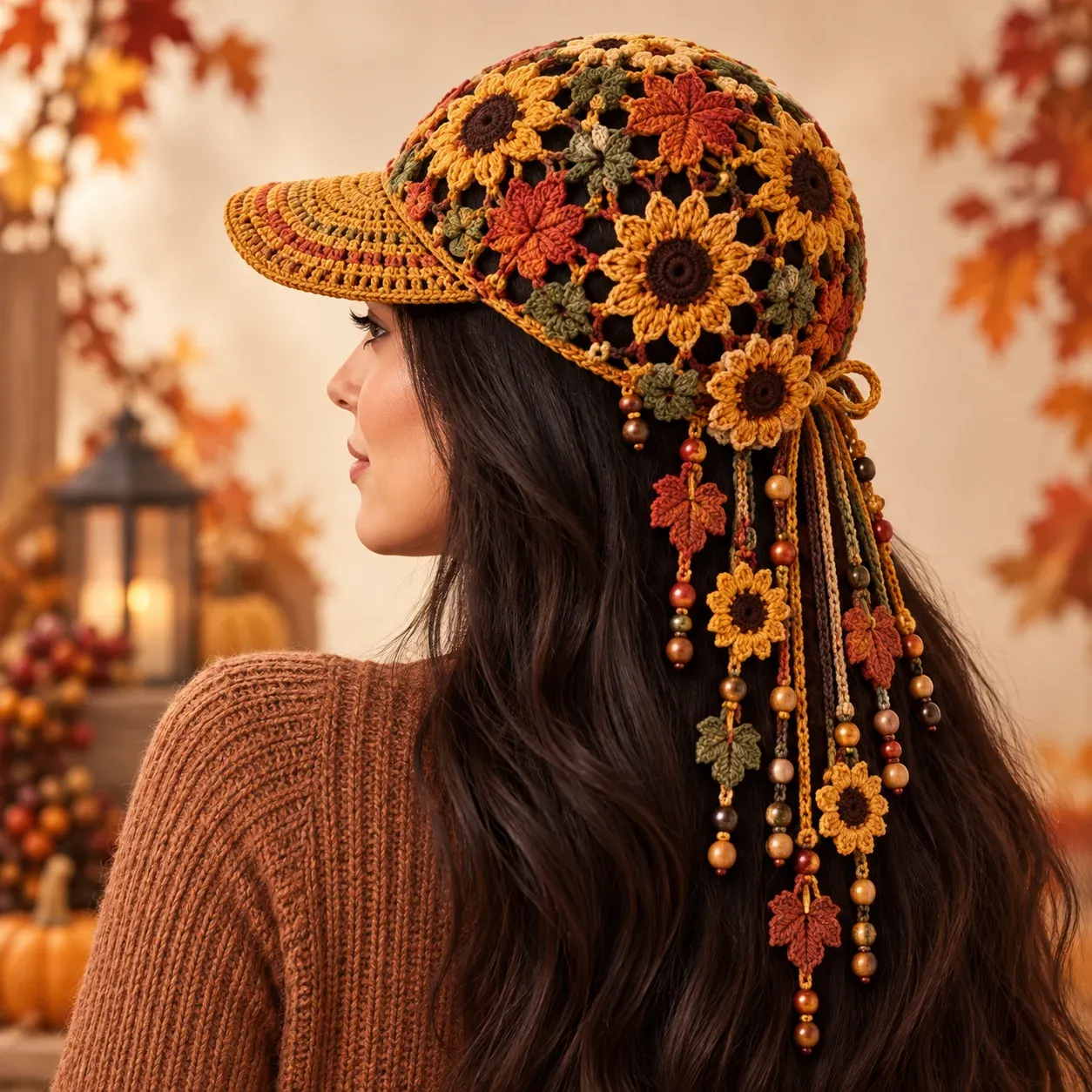 Autumn Sunflower Harvest Autumn Bloom Cap