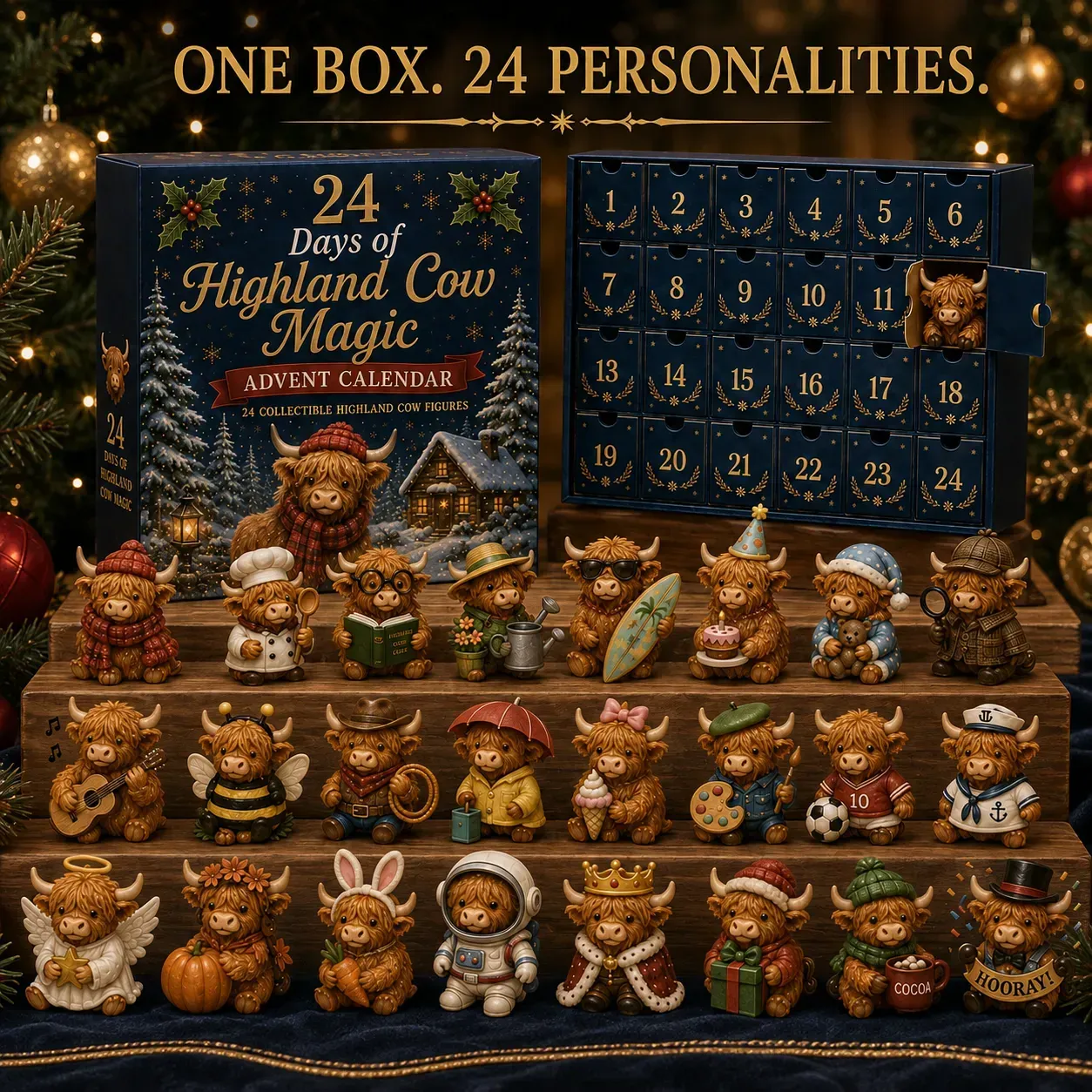 Highland Cow Advent Calendar product presentation